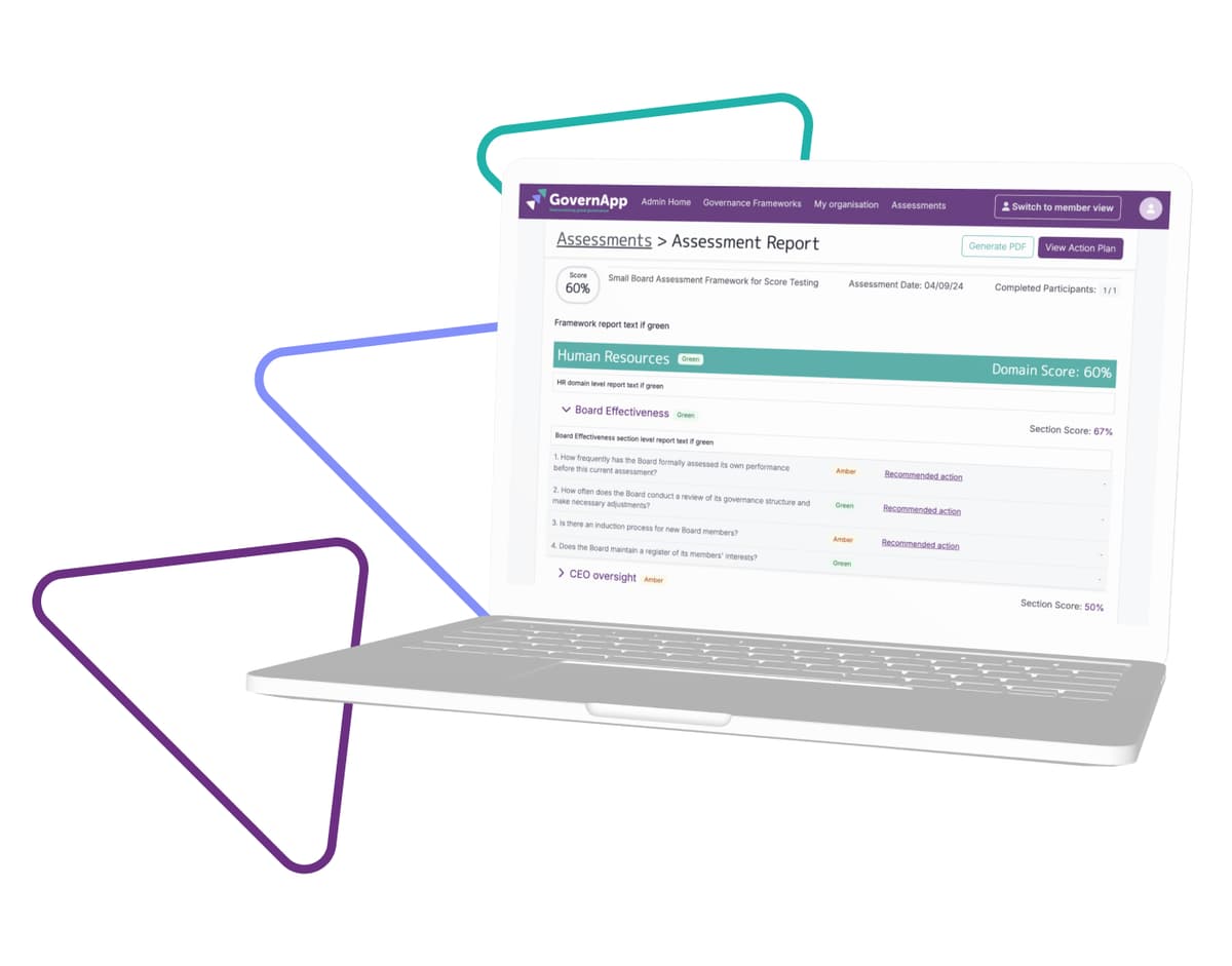 GovernApp Laptop Mockup